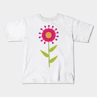 Groovy Abstract Flower Kids T-Shirt